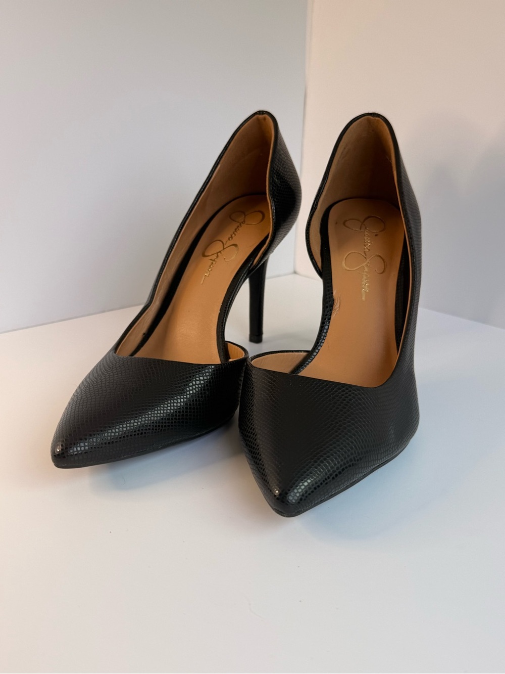 Jessica Simpson Black Pointed Toe Stiletto Pumps - size 9